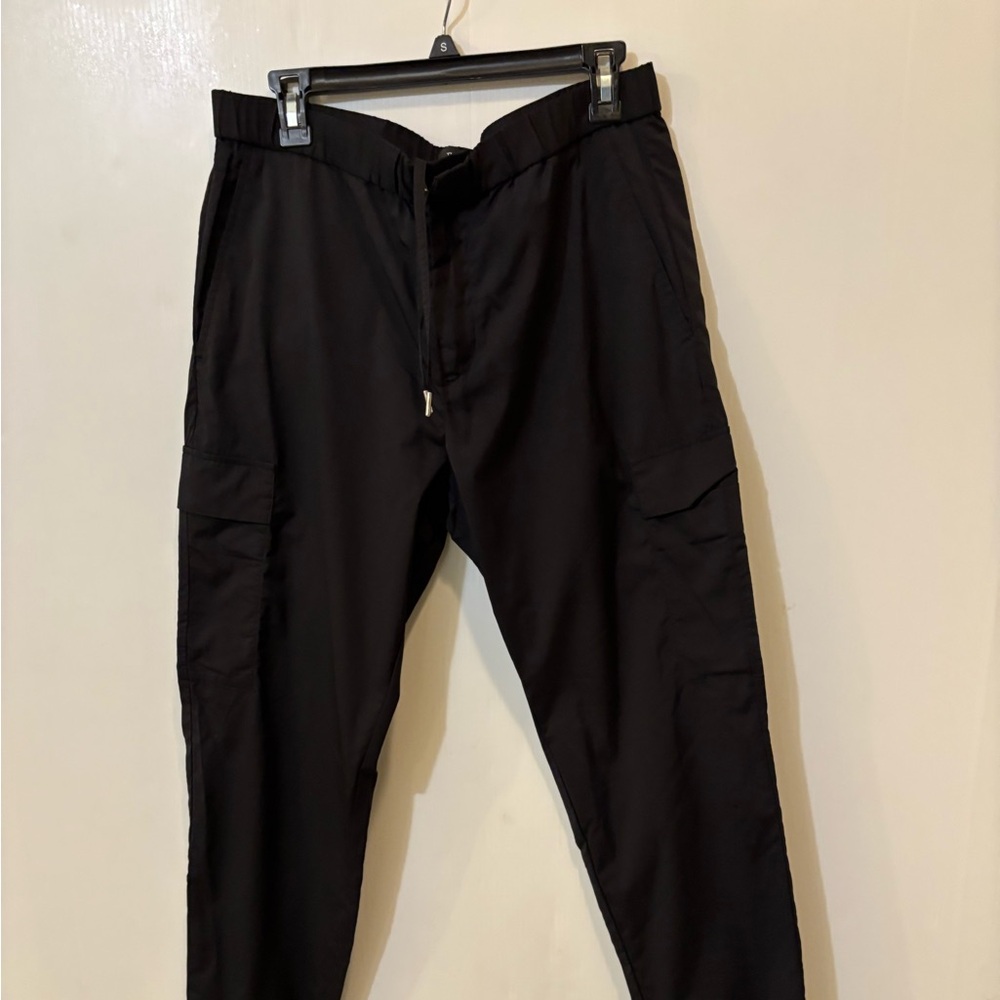Theory Black Cargo Pants Straight Leg